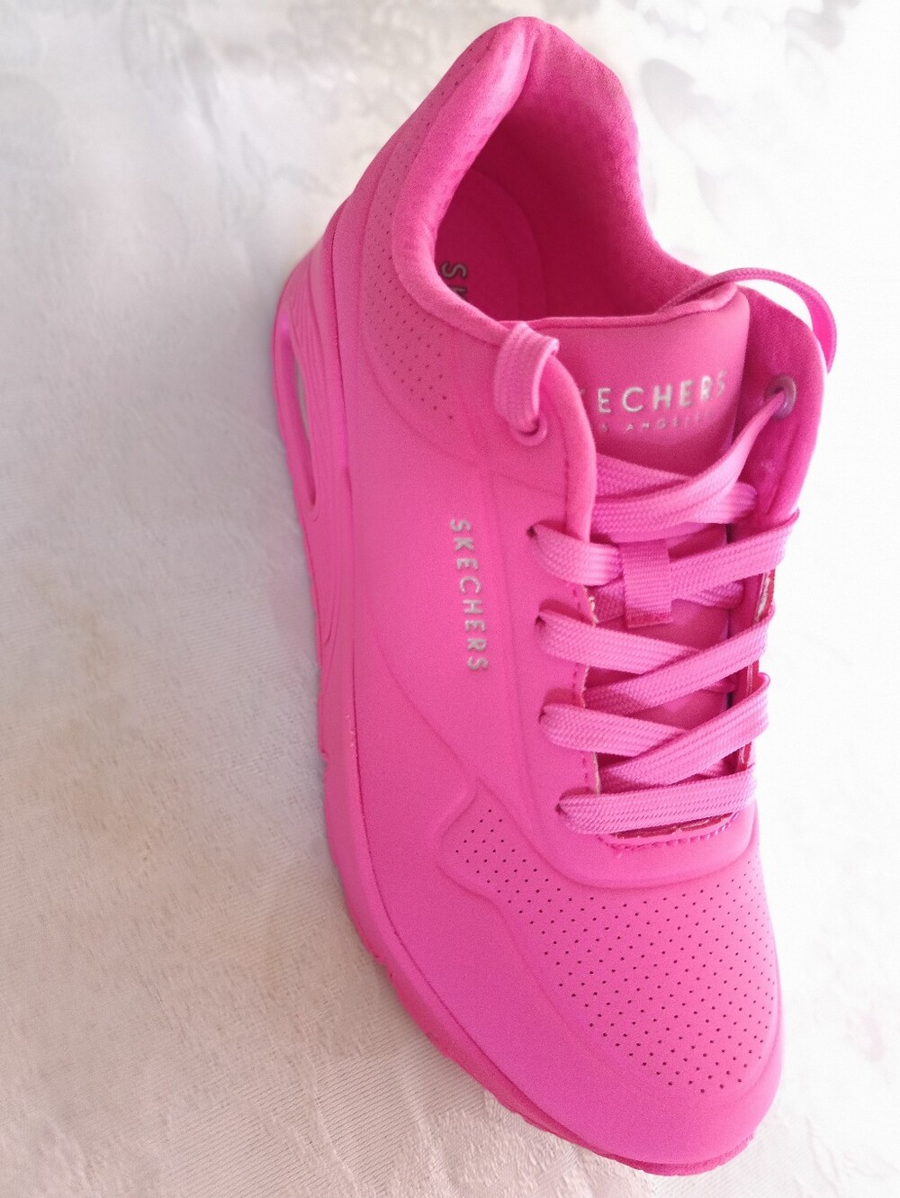 Skechers Uno Stand on Air- Cool Memory Foam Athletic Shoes Sneaker sz 9 Hot Pink - Picture 3 of 16